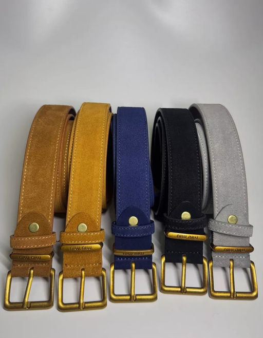 K12640 Ремень экозамша ЧЕРНЫЙ