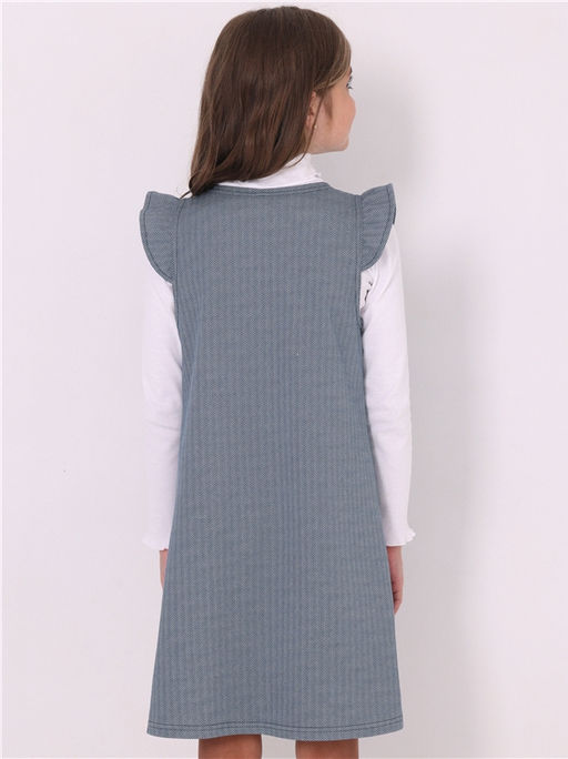 Сарафан Апрель 1ПДС3457176 жаккард синий  фото 2