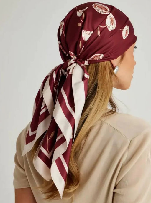 K13580 Платок (90/90см шелк) МУЛЬТИЦВЕТ_02