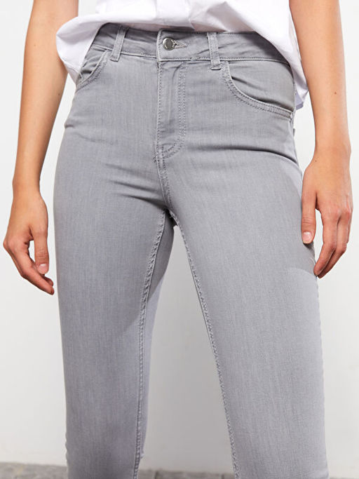 Mercury Skinny Fit D?z Cep Detayl? Kad?n Rodeo Jean Pantolon