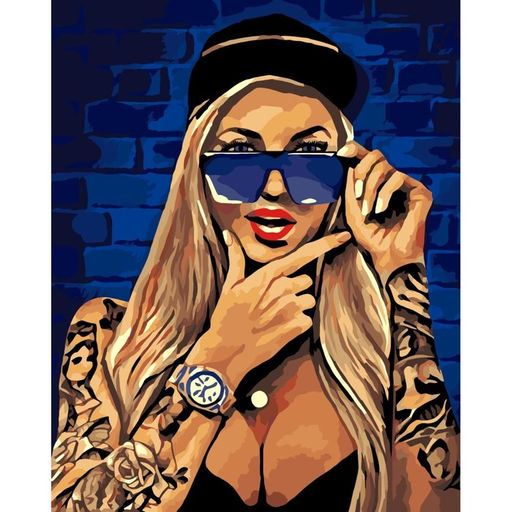 Картина по номерам на холсте с подрамником Современная девушка 40 50 см - Школа талантов фото 3