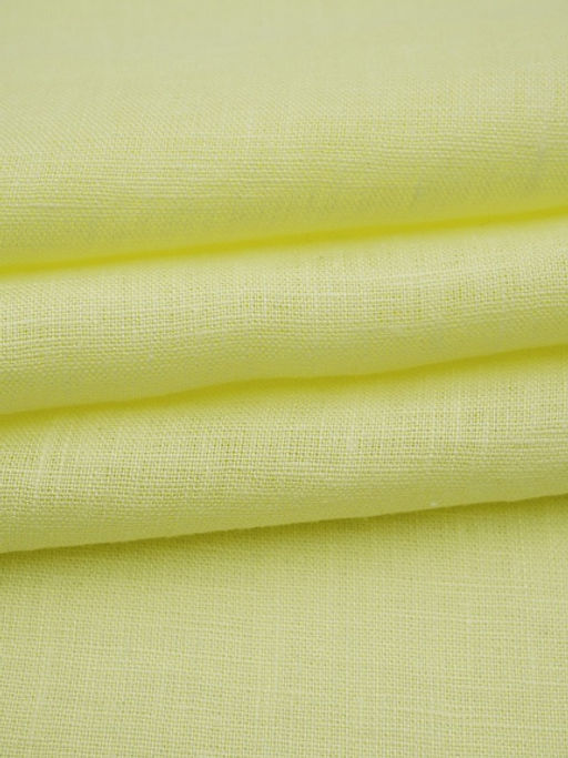 Лен костюмный с эффектом мятости цв.Светло-лимонный, ш.1.45м, лен-100%, 190гр/м.кв
