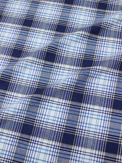 Пестрядь Клетка цв.бирюзовый/белый/чернильно-синий, ш.1.5м, хлопок-100%, 140гр/м.кв