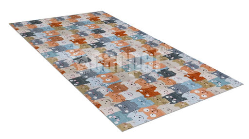 Коврик вырезной icarpet PRINT антискользящий (100) "Котики" 120х200 S