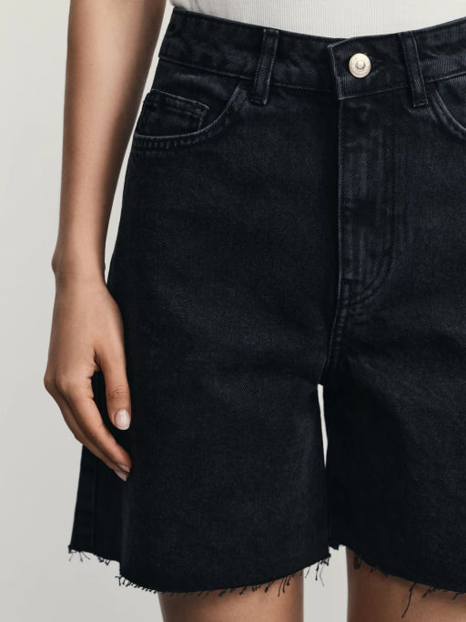 Джинсовые шорты А-силуэта / Zarina фото 16