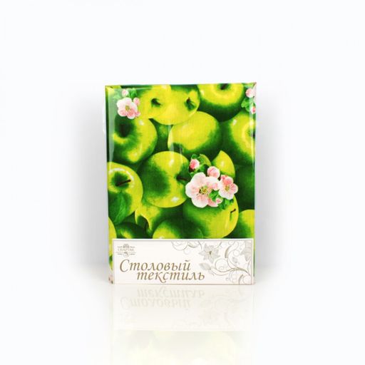 Скатерть рогожка 150х250, Яблоки