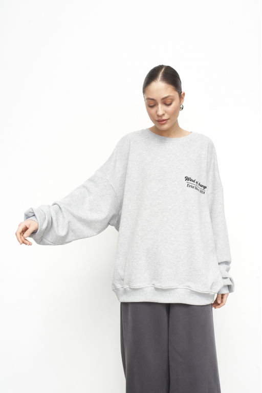 Свитшот Wind of change Light Grey - Erist store фото 7