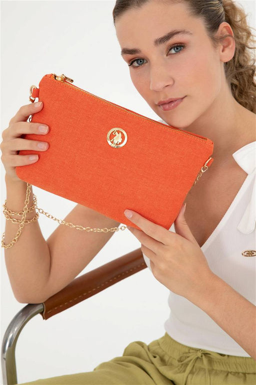 Женская оранжевая сумка через плечо Неожиданная скидка в корзине
