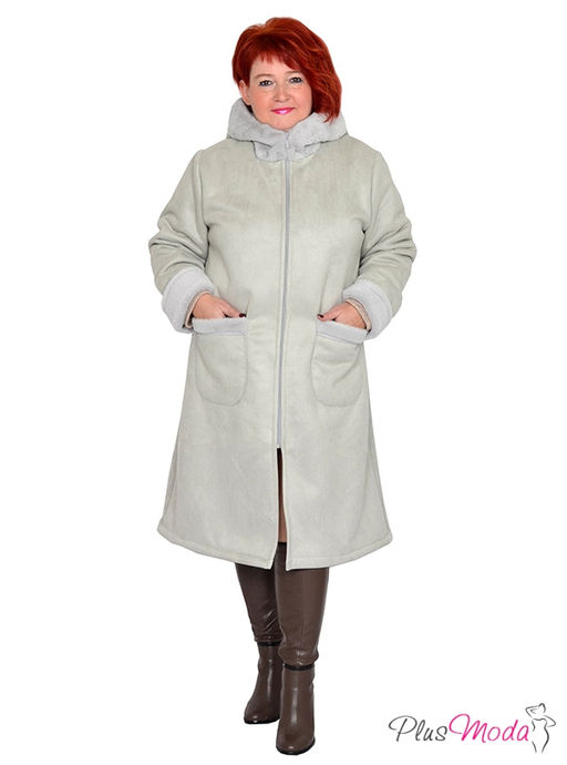Жакет-дубленка Модель №1424 размеры 44-84 - Plusmoda фото 2