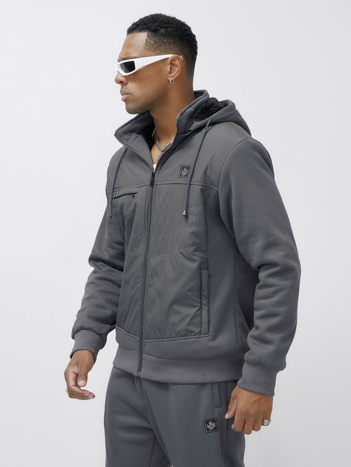 зимний с начесом !Спортивный костюм серого цвета