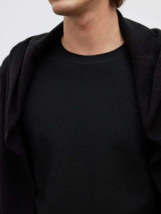 Bisiklet Yaka Erkek Triko Kazak