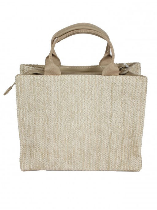 Сумка женская иск/кожа+текстиль DJ-CM 7531-TAOS TAUPE, 1отд, плечевой ремень, бежевый SALE 264417 - Adelia фото 6