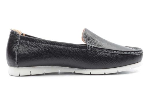 03-DYL144-1 BLACK Лоферы женские (натуральная кожа)