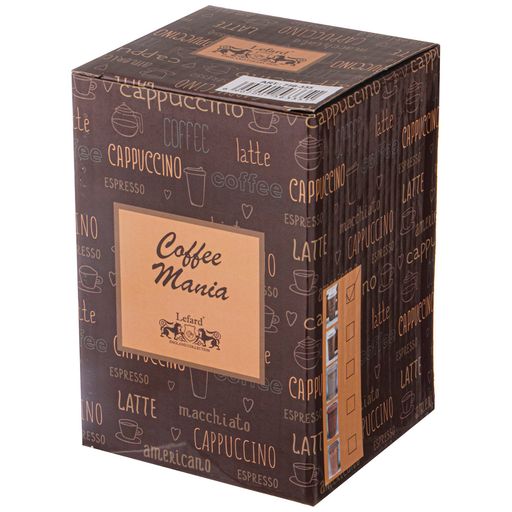 КРУЖКА LEFARD КОФЕМАНИЯ С ПЛАСТ. КРЫШКОЙ И С СИЛ ОБОДКОМ, 450МЛ  фото 3