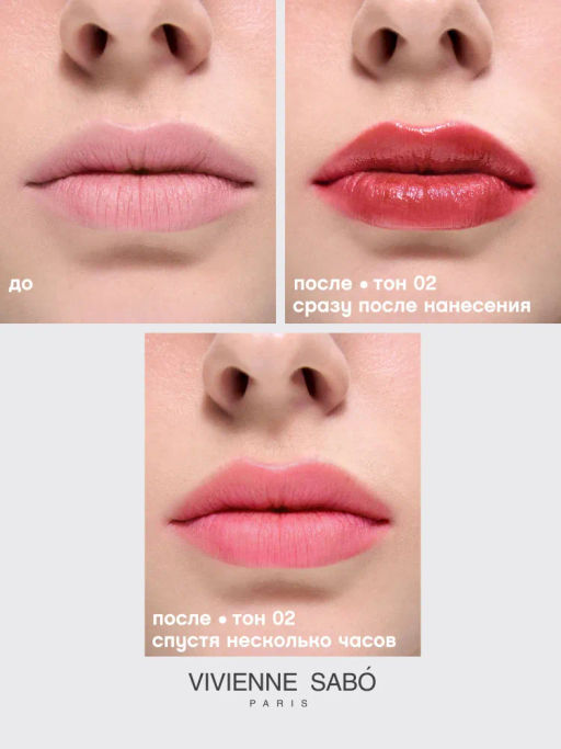 Vivienne Sabo Тинт для губ Tititint тон 02 пыльно-розовый  фото 8