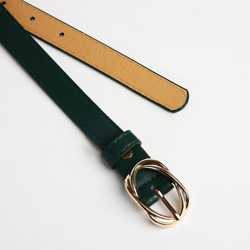Ремень женский, ширина 2 см, винт, пряжка металл, цвет зелёный - Simaland фото 3