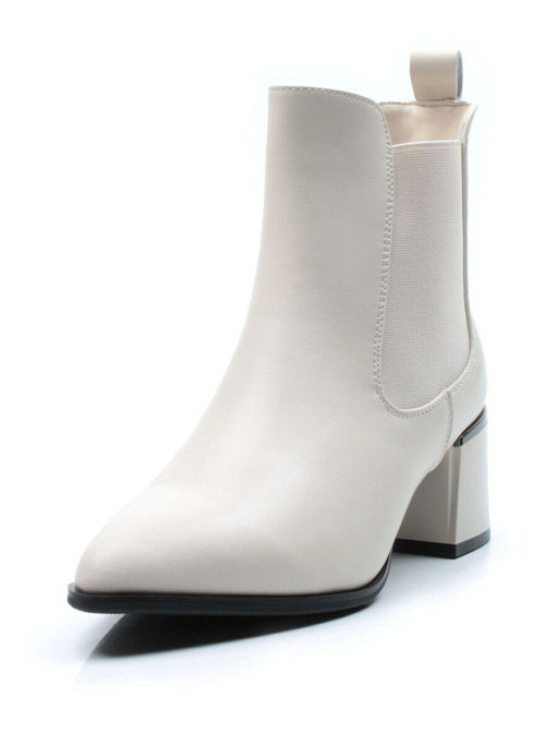 01-PCG269-2 LT.BEIGE Ботинки демисезонные женские (натуральная кожа, байка)