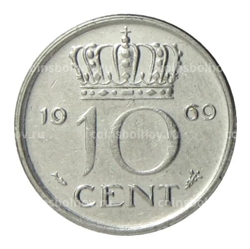 10 центов 1969 года Нидерланды (рыба)