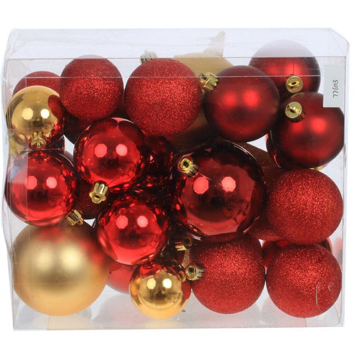 Набор из 30шт Украшение новогоднее "Шар", D8/6/5 см L21 W13 H26 см