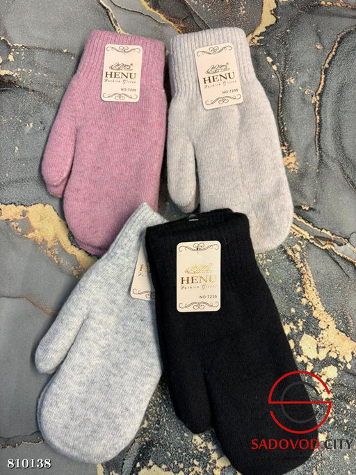 Женские тёплый варежки ангора - Bruno фото 2