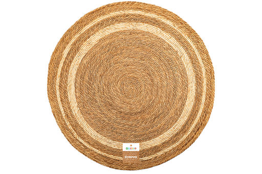 Коврик плетеный 100*100*0,7 см, круглый, водный гиацинт - Elan gallery фото 5