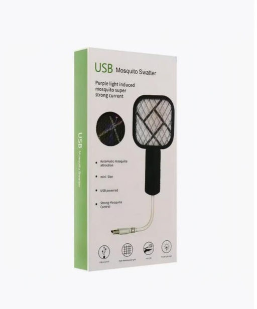Портативная электрическая мухобойка с LED подсветкой USB