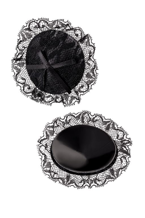 Пэстис Erolanta Dita, круглые, с кружевом, черный  фото 3