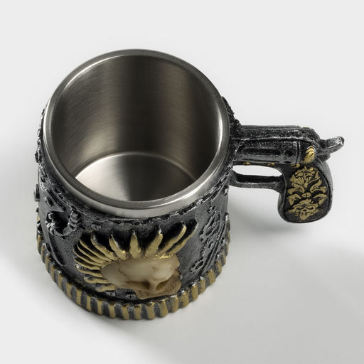 Кружка «Панк.Череп. Хэллоуин», 400 мл, нержавеющая сталь, серебристая