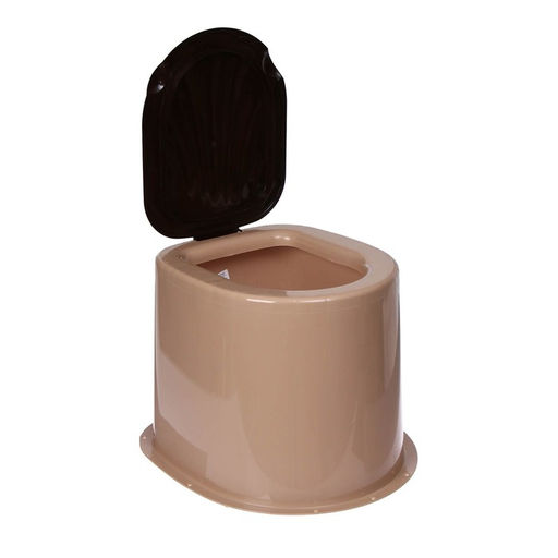 Туалет дачный, h=58 см, без дна, с отверстиями для крепления к полу, бежевый