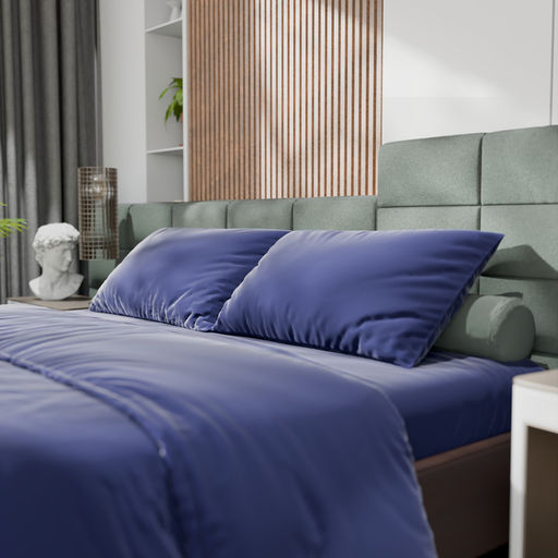 Постельное бельё Этель Евро Tencel 200*220см, 230*245см, 50*70см-2шт, цвет синий  фото 2