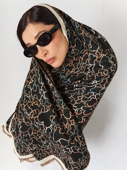 в составе ШЕРСТЬ и КАШЕМИР Большой, мягкий, теплый двусторонний палантин - Tantino фото 15