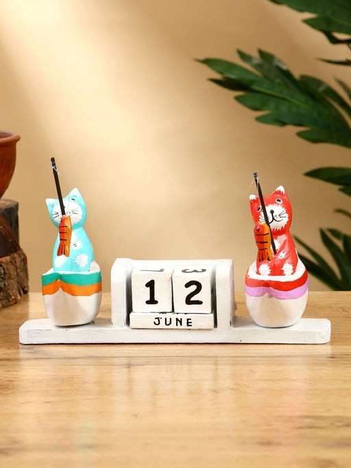 Календарь настольный Котики рыбаки, 191010 см, дерево - Simaland фото 2