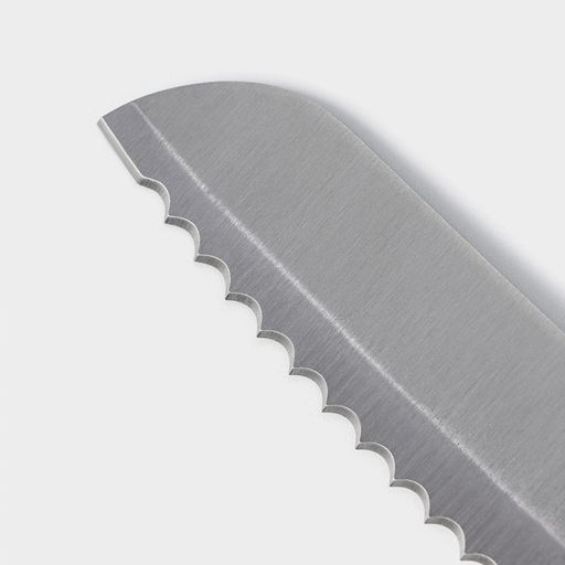 Набор кухонных принадлежностей на подставке Доляна Sparkle, 7 предметов: 5 ножей, мусат и ножницы  фото 5