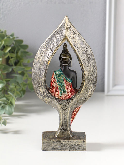 Фигура полистоун «Будда в ярком одеянии в капле», 4.6×10×20.7 см