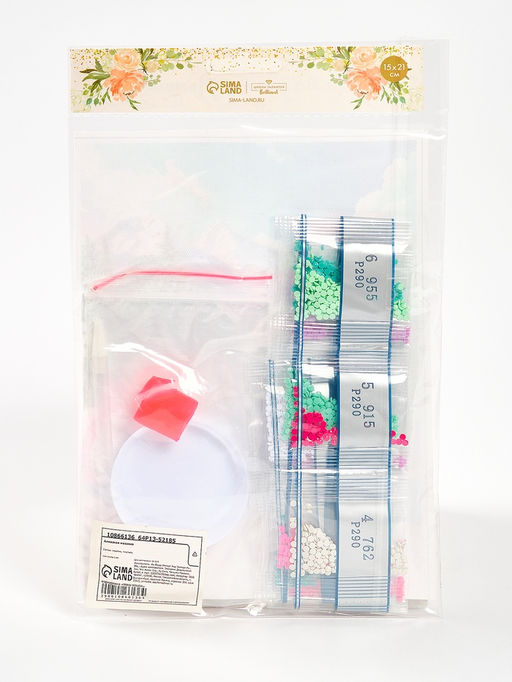 Алмазная вышивка с частичным заполнением «Снеговики» 15×21, холст