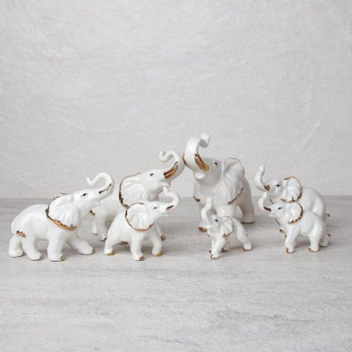 Статуэтка Слоны набор 7 штук / B999 /уп 12/ - Галеонтрейд фото 3