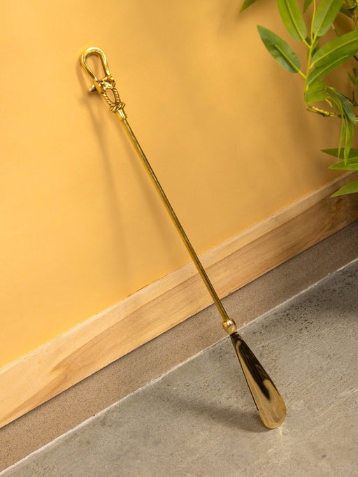 Ложка для обуви «Морская», 51 см, латунь