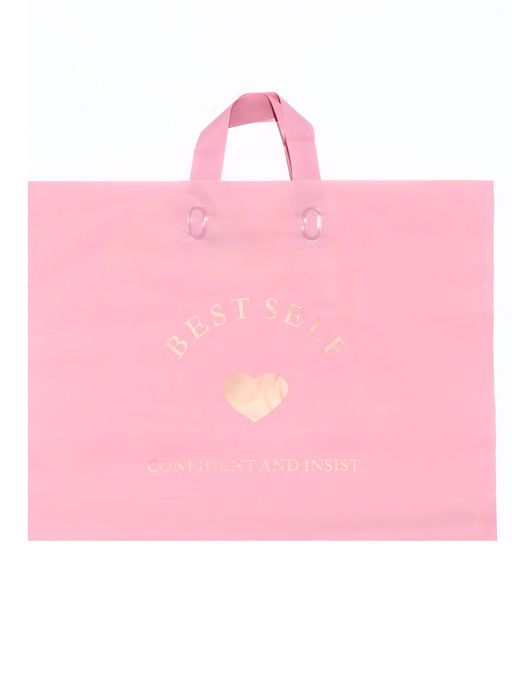 Цена за 50 шт. Пакет с петлевой ручкой розовый 44?35?8 см 80 мкм