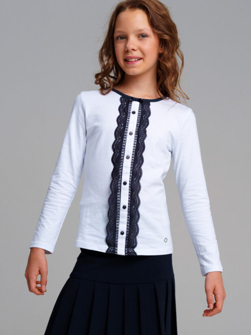 22227241 Фуфайка трикотажная для девочек (футболка с длинным рукавом) - Playtoday фото 2