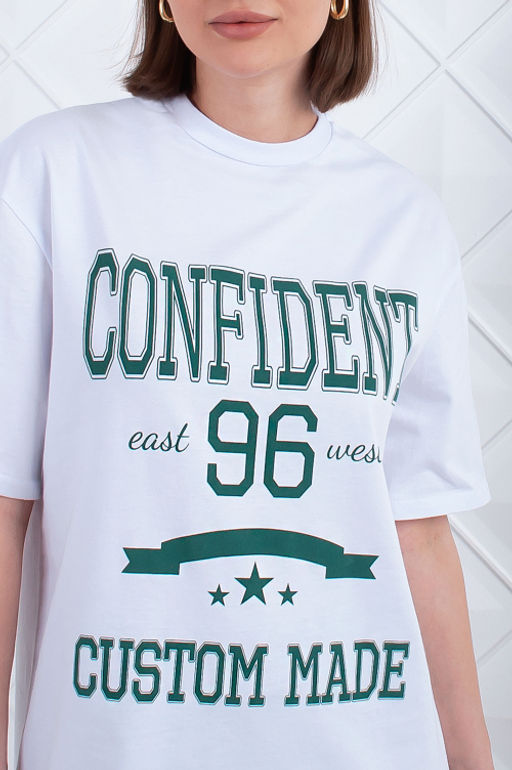 Арт. 5737 Костюм с велосипедками 42-50 (5 шт) Цвет:верх-белый,низ изумрудный - Калинка фото 4