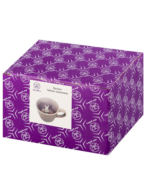 Кружка 300 мл 14*10*7,5 см "Зайчик" с фигуркой внутри, фарфор