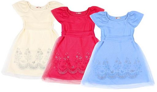 CRB wear/CAJ 61524 Платье для девочки, экрю/Ex.Cherubino фото 3