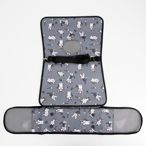 Сумка-переноска каркасная Играющие котики, размер S, 37,5 х 17 х 22 см, серая - Пижон фото 7