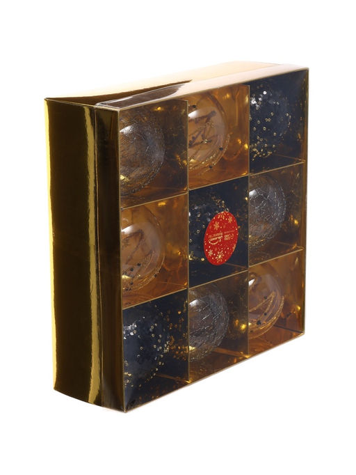 Ёлочные игрушки Шаннен, шары новогодние, d=8 см, 9 шт. созвездие - Зимнее волшебство фото 12