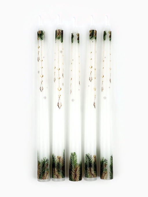 Свечи новогодние «Чудо случится», набор 5 шт.