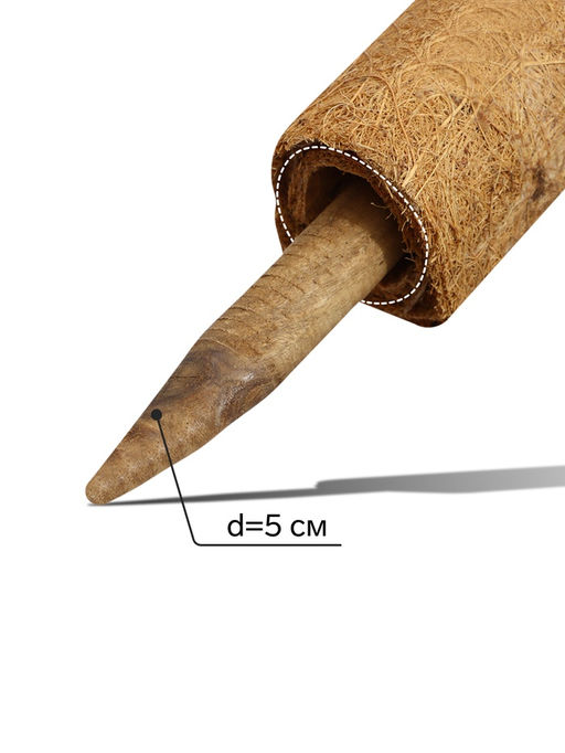 Опора для подвязки растений, h=60 см, d=5 см, кокосовая, Greengo  фото 2