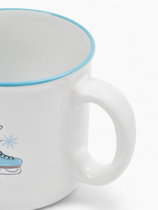 Кружка чайная новогодняя «Зимние коньки», 530 мл