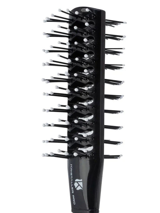 Kristaller Расческа для волос туннельная / Двусторонняя 2156B, пластиковые штифты, 20,5 см, черный