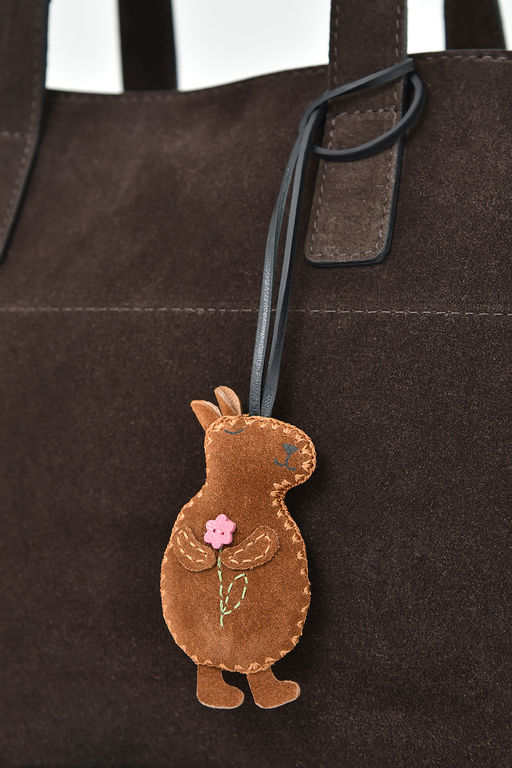 Брелок кожаный Капибара ДС-621.30 рыжий - Protege фото 3