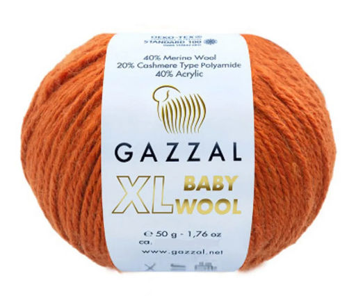 Беби Вул XL(Baby Wool XL) пряжа GAZZAL 40%шерсть мериноса 20%кашемир 40%акрил 10х50г/100м Цвет:822 XL морская волна